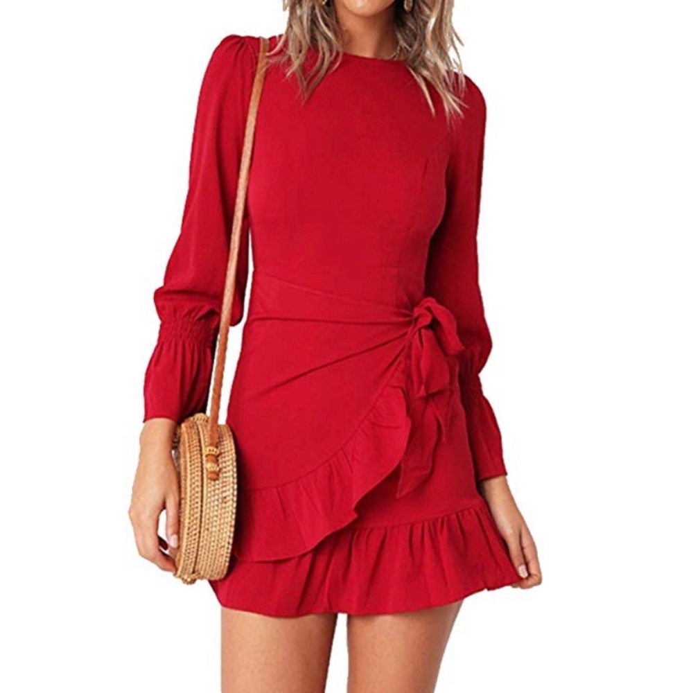 ♥️ Long Sleeve Ruffle Dress NEW ♥️ Holidays!